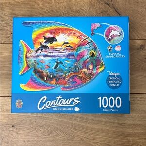 Tropical Menagerie Fish-Shaped Puzzle - 1000 Pieces